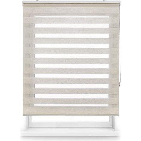 Estor enrollable clip & fix, noche & dia, paris, beige, 120 x 250 cm (1/3)