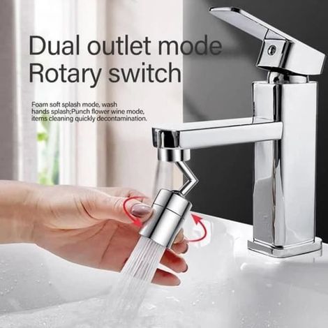 Robinet de cuisine - Universel - Type A - Rotation à 720° - Économie d'eau - Gris (1/4)