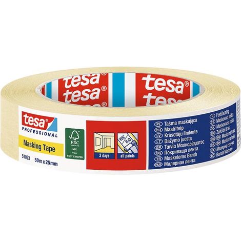 Ruban de masquage Tesa 3 jours 50 m x 25 mm