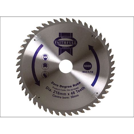 High-Quality Circular Saw Blades for Woodworking – Radial Design, 216mm Diameter, 48 Teeth, 30mm Bore, Suitable for Various Power Tools (1/2)