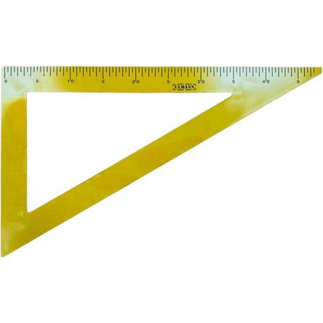 Outil de mesure - ULMANN - Equerre plastique 60° - 60cm - Jaune - Légère et durable