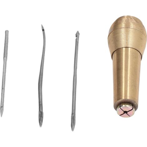 Ensemble d'outils de couture en cuir faits à la main (poinçon et aiguille) pour la réparation de chaussures artisanales (1/5)
