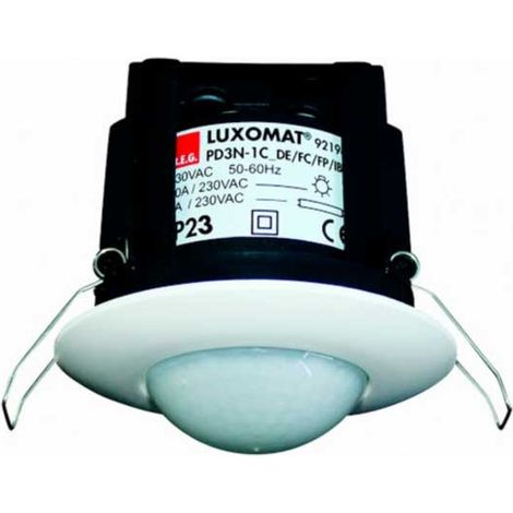 Détecteur de mouvement 360° pour montage plafond – Portée jusqu'à 10 m – Indice de protection IP23 – Commande à distance – Beg Luxomat - PD3N-1C-FP