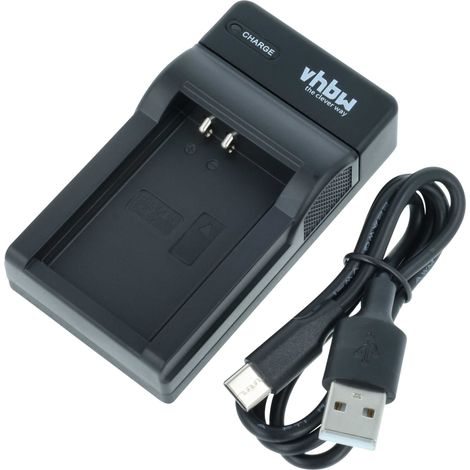 vhbw Micro-USB Ladegerät kompatibel mit Canon Rebel SL1 Digital Kamera - Ladeschale + Micro-USB Kabel Ladeanzeige (1/5)