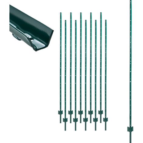 TRUTZHOLM 10x U-Profil Zaunpfosten 213 cm Stahl pulverbeschichtet (1/5)