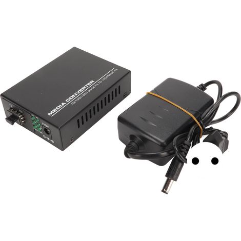 Convertisseur Fibre Optique Gigabit 1 Port SFP 4 Ports RJ45, Transceiver jusqu'à 25km, Alimentation 100‑240V EU (1/5)