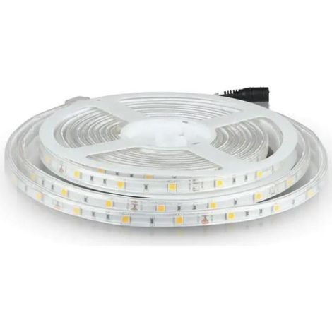 Bande LED V-TAC SMD5050 4,8 W/m 5 m 30 LED/m 12 V Blanc chaud IP65 10 mm (1/6)