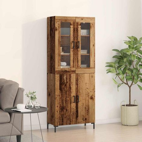 Highboard 2 pcs Altholz 69,5 x 34 x 180 cm Holzwerkstoff