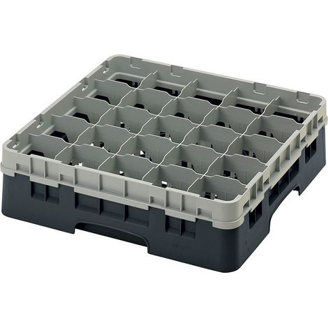 Casiers de lavage haut max 11.4 cm - 50 x 50 x 14.3 cm - Noir - Lot de 5 - Cambro