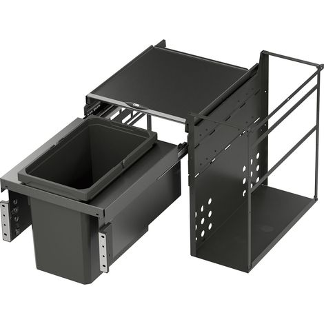 VS ENVI Water Einbau Abfallsammler mit 22 Liter Mülleimer 562x488x508mm lavagrau