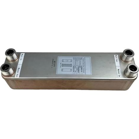 Échangeur de Chaleur à plaques, Échanur De Chaleur À Plaques Brasées 4,5 MPa for Chauffa Au Sol Et À l'eau, 3/4" NPT pour Le Chauffage au Sol, Le Chauffage de l'eau, la Fonte des neiges. (1/4)