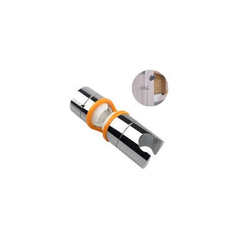 Soporte ajustable para cabezal de ducha para barra deslizante, soporte universal para cabezal de riel OD 18-25MM para barra deslizante, abrazadera de repuesto para baño, soporte d-Crezuo