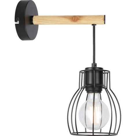 Applique murale Candellux Bernita bois noir 1xE27 60W (1/2)