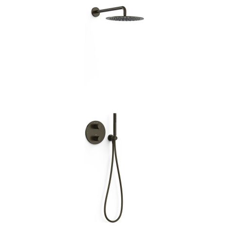 Kit de douche 2 voies pour boîtier encastré Therm‑box Noir Bronze - TRES 28135004KMB (1/2)