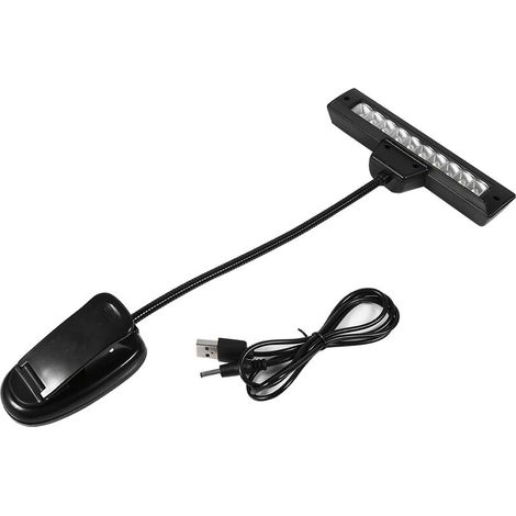 Portable 10 LED Clip sur pupitre pince lumière chambre bureau lampe de lecture AC 110 V 220 V 1 (1/5)