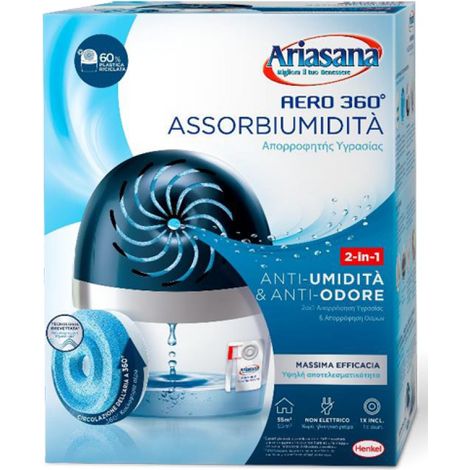 Deumidificatore Henkel Ariasana Aero 360 Kit con una ricarica da 450 gr