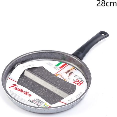 TRADE SHOP - Padella Per Bicottura Con Divisorio Integrato Antiaderente Antigraffio Diametro 28/32 Cm - -28 cm -