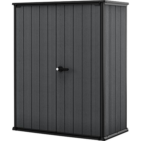 Armadio da Esterno Keter Cortina Alto 140x73,6x170,4 cm in Evothech+ Grigio (1/5)