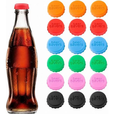 bouchons en silicone réutilisables, couleurs, couvercles pour bouteilles de bière, jus, soda, vin et autres bouteilles en verre (1/5)