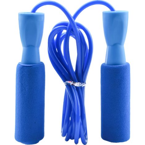 Corde À Sauter - Poignées En Mousse Et Roulements À Billes - Câble Pvc Ajustable - Pour Fitness Extérieur Et Intérieur - 1 Pièce