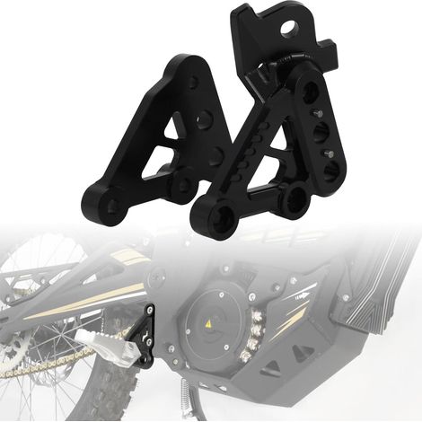 Supports de repose-pieds de moto, support de repose-pieds droit/gauche en aluminium pour Talaria Sting MX3/MX4 Noir