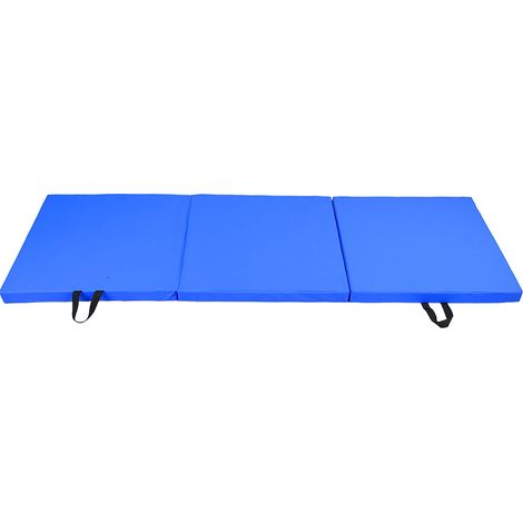 Sportliche Faltmatte für Gymnastik, Fitness, Tanz und Yoga für Kinder (Blau)