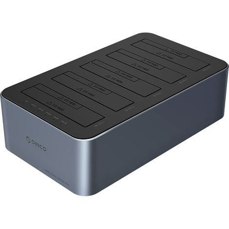 Docking station per clonazione offline 6656C3-C per 5 HDD/SSD SATA da 2,5" / 3,5" - Grigio (1/3)