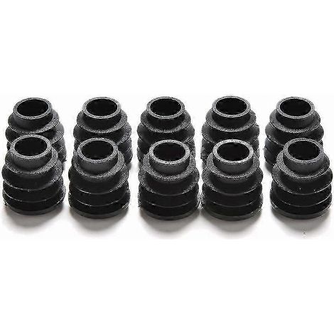 Embout de protection en PVC pour pieds de meuble, capuchon pour tube rond, bouchon d'extrémité de tuyau, lot de 4, diamètre 25 mm, finition noire, usage intérieur/extérieur. (1/5)