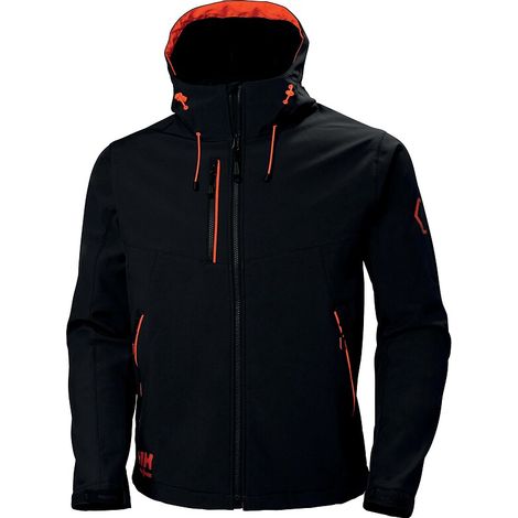 Helly Hansen – Veste softshell Chelsea Evolution bleue – Protection souple et respirante – Tissu déperlant pour travaux extérieurs – Liberté de mouvement optimale (1/10)