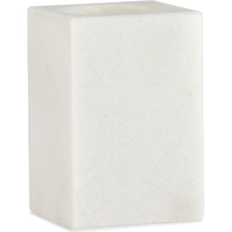 Porte Brosse à Dents Rectangulaire en Marbre Blanc (1/5)