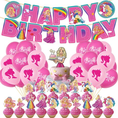 Décoration d'anniversaire de petite princesse, bannière « Joyeux anniversaire princesse » (1/3)