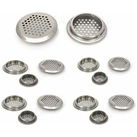 Grille de Ventilation 20 pièces grille inox Grille d'aération Trou Respiration pour armoire placard Air évacué Grille d'évacuation Ventilation pour Cuisine Meubles bouche Ronde (35mm) (1/5)