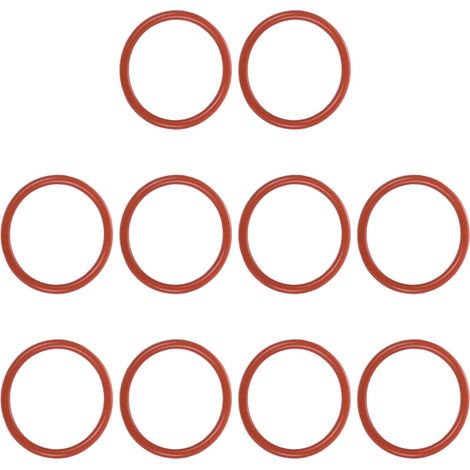 Joint Torique en Silicone 34x40x3mm (ID x OD x Largeur), 30PCS Joint d'Étanchéité Bocaux Remplacement pour Réparation Plomberie Valves Tuyaux Robinet Voiture Gaz, Rouge (1/5)