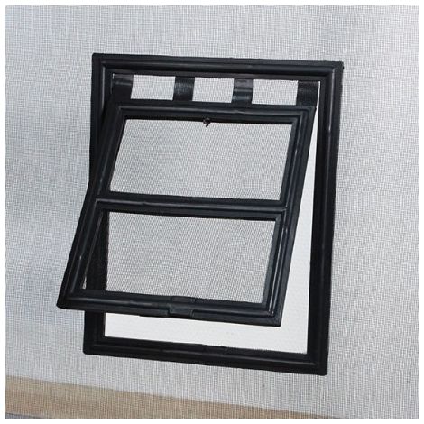 Volet Moustiquaire – Chatière manuelle pour moustiquaire de porte ou baie vitrée – H25 cm x L20 cm – Verrouillage intérieur/extérieur – Installation rapide