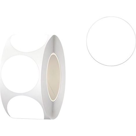 Pegatinas，2 rollos (500 pegatinas por rollo)，Pegatinas redondas，2,2 cm de diámetro，Etiquetas redondas，Pegatinas de sellado，6 x 2,5 cm (1/5)
