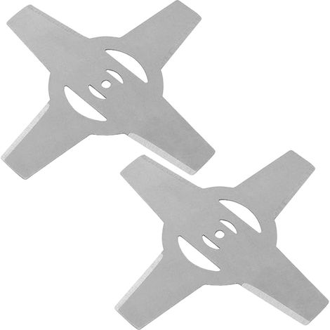 2 x Rasentrimmer Ersatzmesser, Messer Für Motorsense, Metal Lawnmower Blades for Garden and Lawn, Cutting Edges, Grass Trimmer, Diameter 15 cm, Inner Diameter 5 mm (1/5)