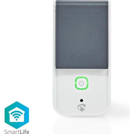 Smartlife smart plug wi fi ip44 stream meters 3680 w contact ancre type f cee 77 - 30 - 40 c android - ios gris blanc 1 pc 385 (1/5)