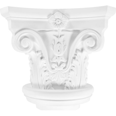 Säulen Fassade rund wetterfest GFK Set Auswahl 225mm L4: Kapitell