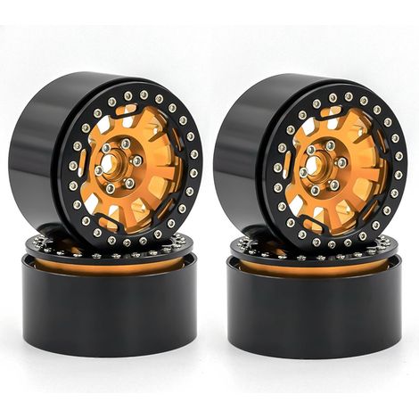 Aluminium-Felgen mit Beadlock-System, 2,2 Zoll, 4-teilig, Ersatz für 1/10 1/8 TRX4 90046 9004 (1/5)