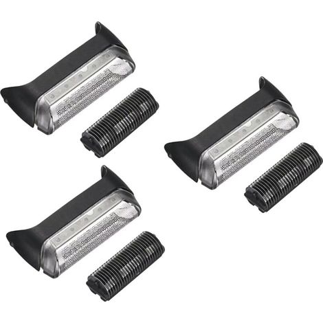 Ersatz-Scherköpfe, kompatibel mit Braun Series 10B/20B, 190, 180, 170, Cruzer, Schwarzer 10B/20B Ersatz-Scherkopf, Ersatzkopf für Elektrorasierer