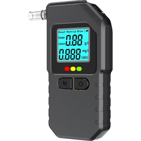 Éthylotest, éthylotest de haute précision, testeur d'alcoolémie portable, de poche, avec écran LCD (1/5)