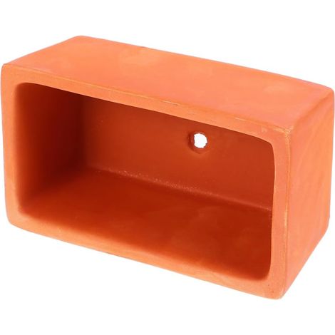 Pot À Fleurs Rectangulaire en Terre Cuite avec Trou De Drainage Jardinière pour Petits Plantes Succulentes Et Bonsaï Décoration De Fenêtre Intérieure Lot De 2 (1/5)