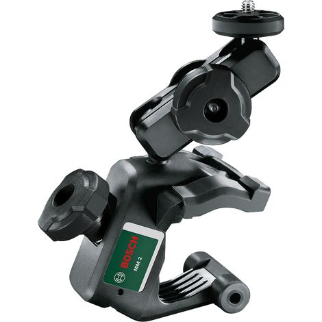 Bosch Universalklemme MM 2 (mit Klemmbereich 10-60 mm und Höhenverstellung 40-95 mm für schnelle und flexible Positionierung von Kreuzlinienlasern, im Karton)