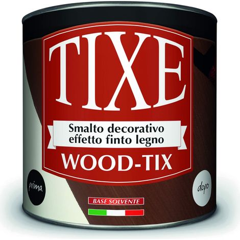 Tixe wood-tixe 500ml colore nero smalto decorativo effetto legno satinato anticorrosivo (1/5)