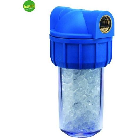 Filtro per acqua dosafos mignon con cristalli di polifosfato attacchi laterali mignon attacco 1/2" - altezza contenitore 5" ATLAS FILTRI