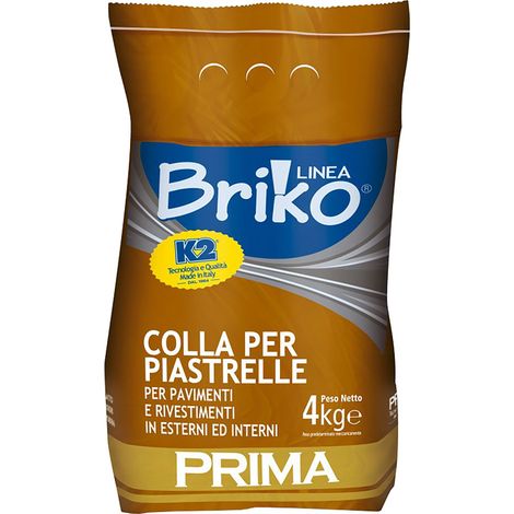 COLLANTE IN POLVERE PER PIASTRELLE 'BRIKO K2' Kg. 4 - sacchetta- 4 pezzi - K2