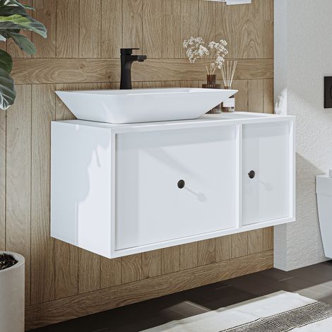 Roomart GUSTO-II-90 Bad-Set 2-tlg 90 cm breit, Weiß