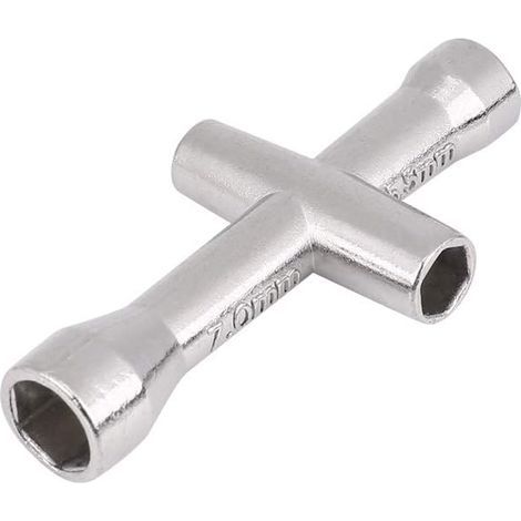 Clé cruciforme en métal 4/5/5,5/7 mm, pour les roues des autoroutes télécommandées. (1/5)