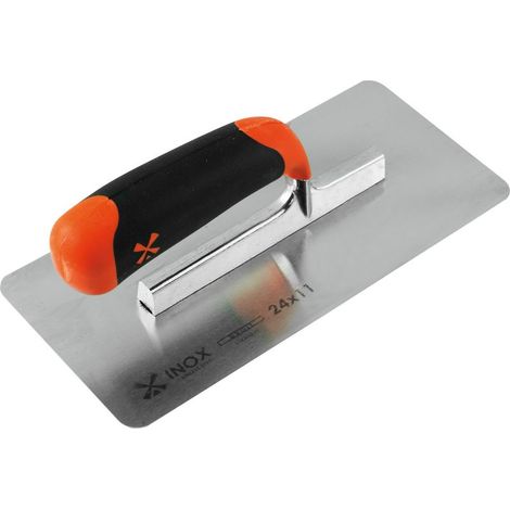 Platoir déco souple 20x8 cm – Lame inox trempé 0,5 mm biseautée – Angles arrondis pour enduits décoratifs