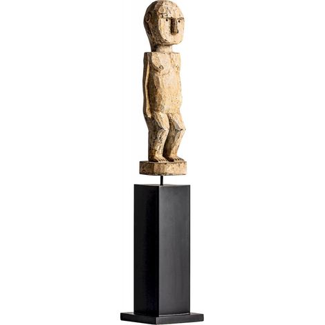 Sculpture Figurative Stylisée sur Socle épuré - Noir, Naturel (1/5)